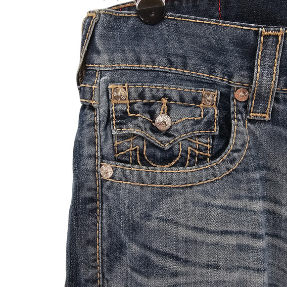 True Religion Joey Flare Jeans Size 31 Y2K Low Rise - Picture 9 of 16